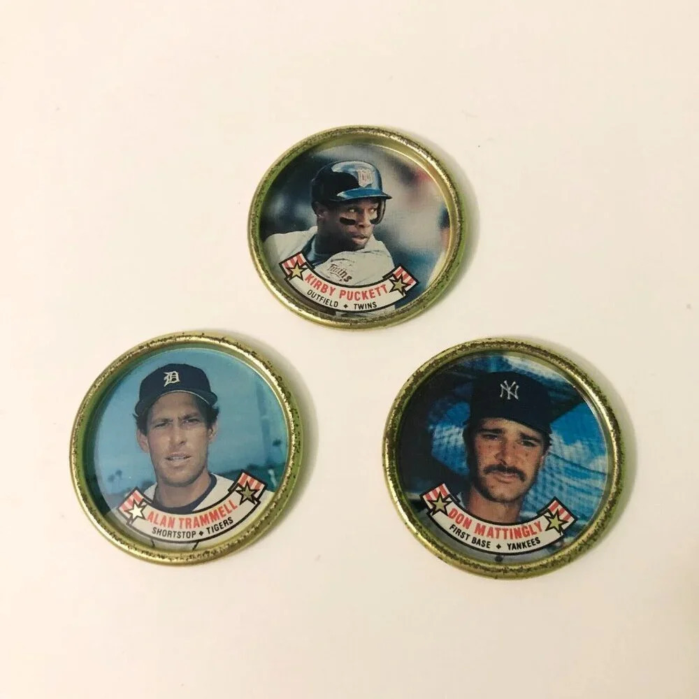 1988 Topps Baseball Coins Alan Trammell Kirby Puckett Don Mattingly